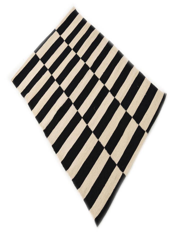 Detail image of  2' 8 x 3' 9  Hand Woven Kilim Modern Wool Rug