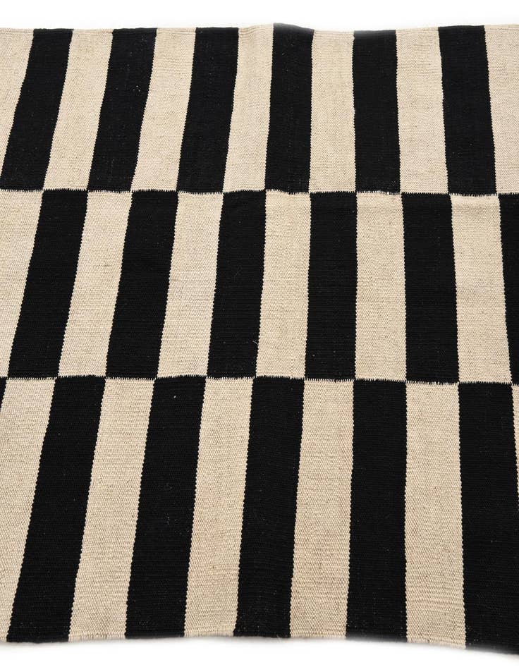 Detail image of  3' 4 x 4' 9  Hand Woven Kilim Modern Wool Rug