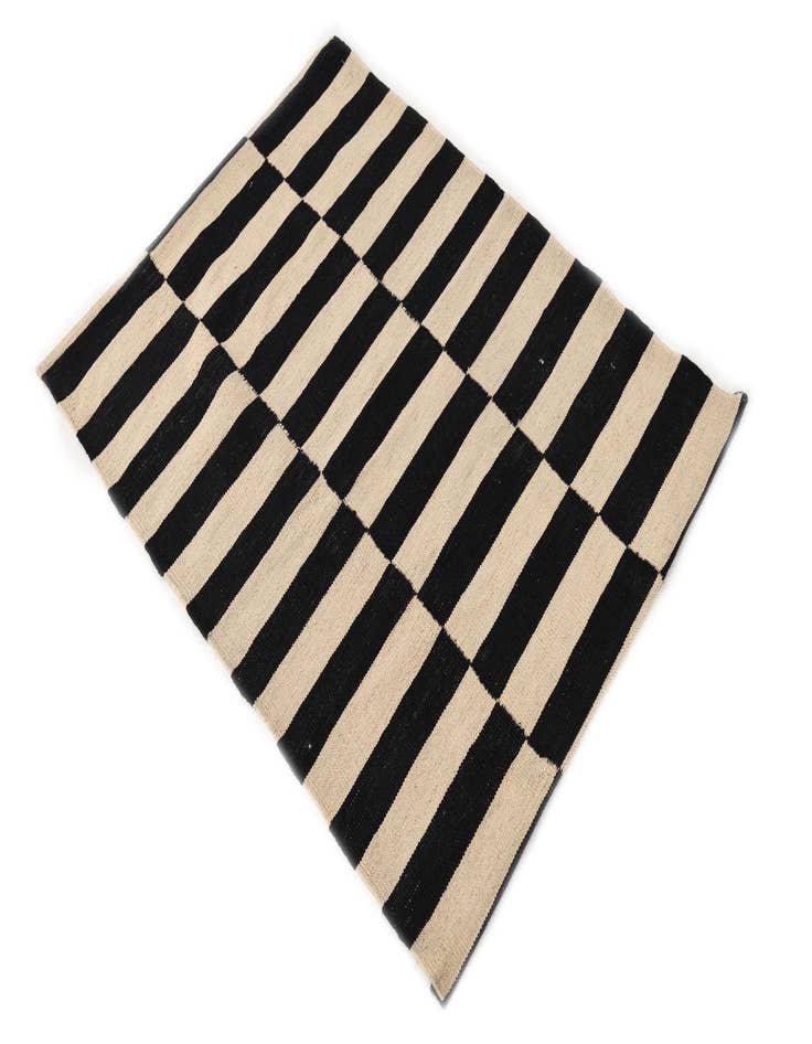 Detail image of  2' 9 x 3' 9  Hand Woven Kilim Modern Wool Rug