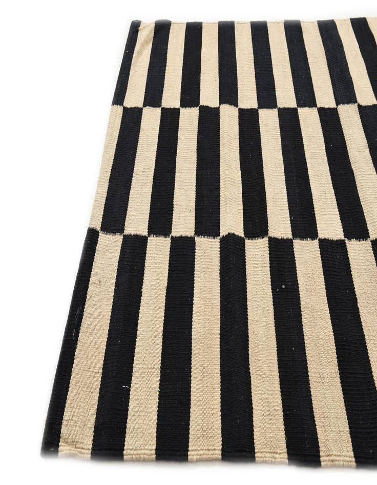 Detail image of  3' 4 x 4' 10  Hand Woven Kilim Modern Wool Rug