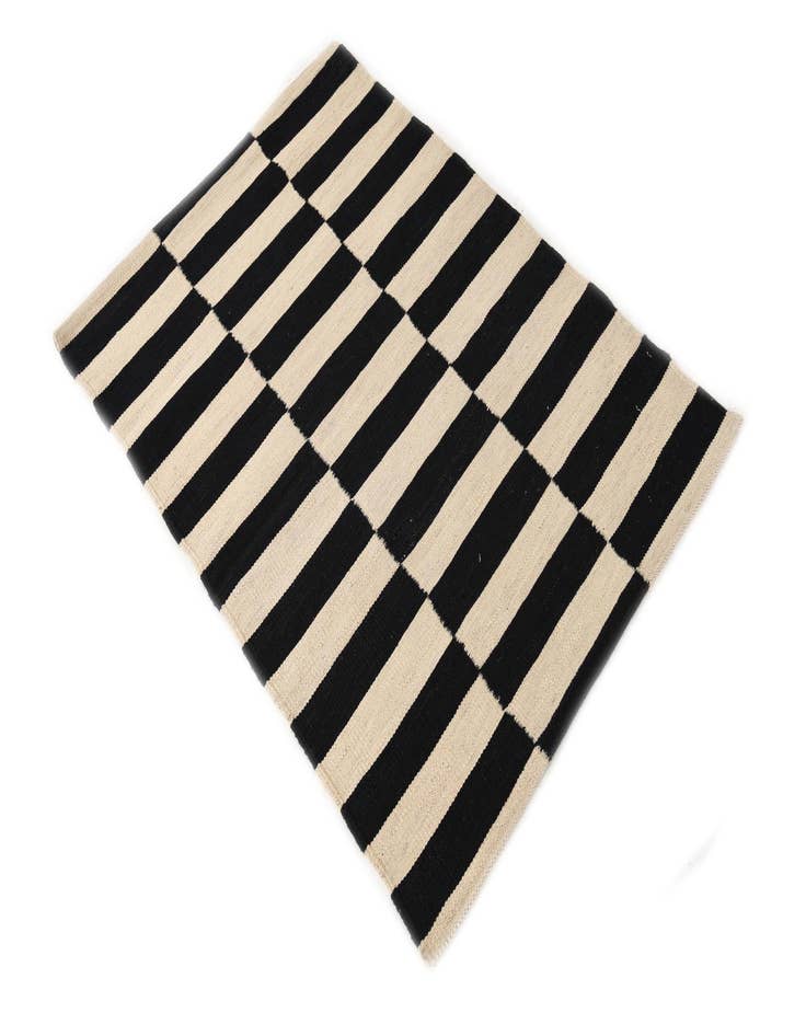 Detail image of  2' 8 x 3' 10  Hand Woven Kilim Modern Wool Rug