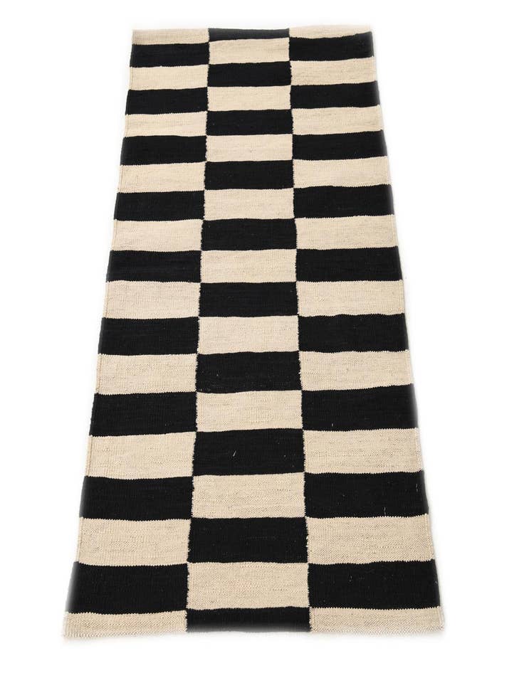 Detail image of  2' 8 x 3' 10  Hand Woven Kilim Modern Wool Rug