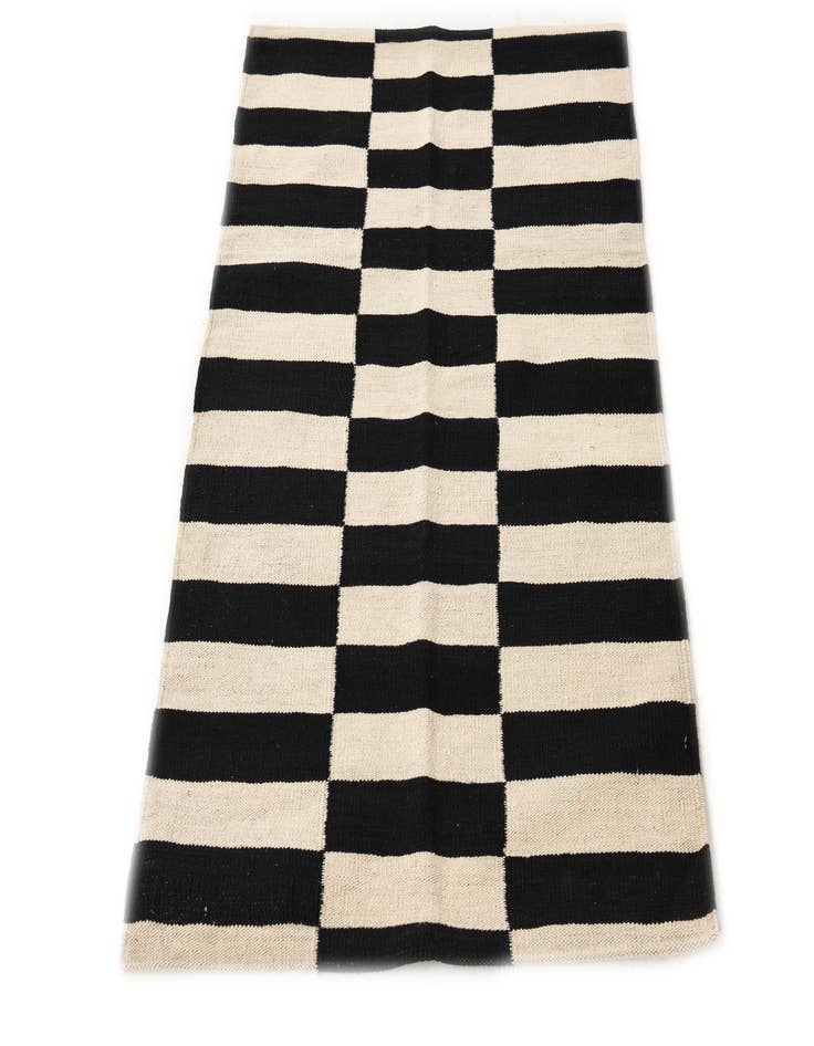 Detail image of  2' 8 x 3' 9  Hand Woven Kilim Modern Wool Rug