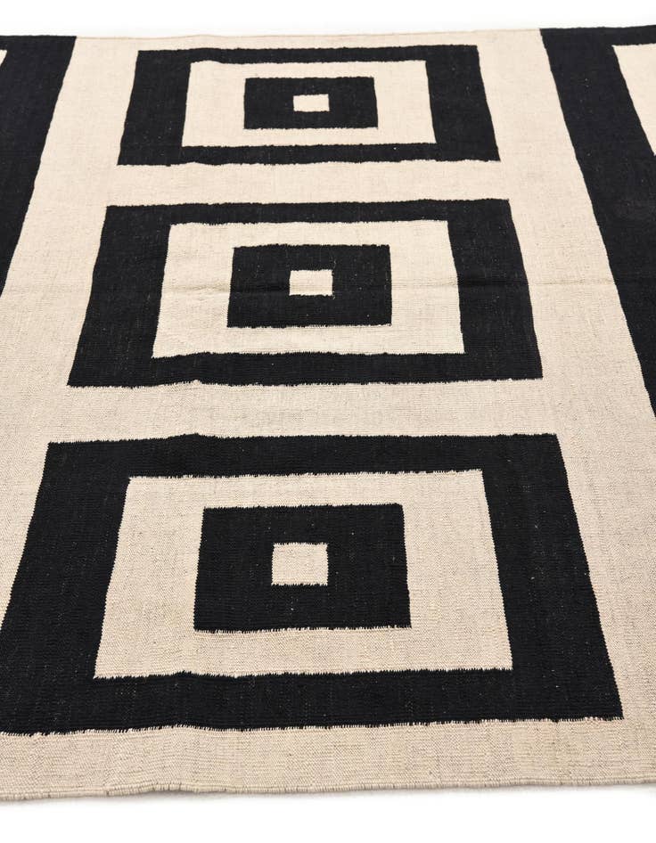 Detail image of  7' x 9' 6  Hand Woven Kilim Modern Wool Rug