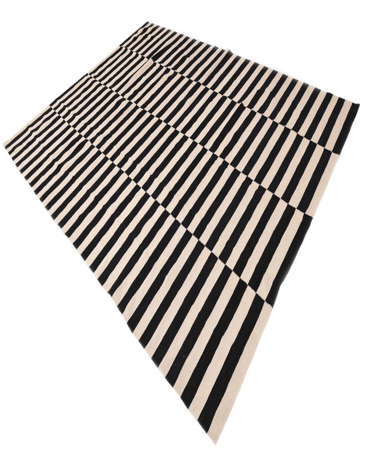 Detail image of  8' 1 x 10' 9  Hand Woven Kilim Modern Wool Rug