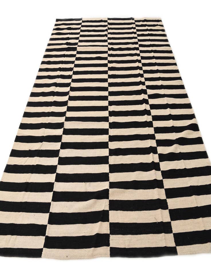 Detail image of  7' 11 x 9' 9  Hand Woven Kilim Modern Wool Rug