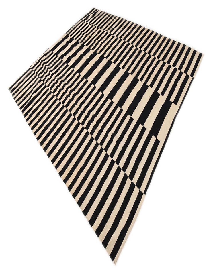 Detail image of  8' 4 x 9' 6  Hand Woven Kilim Modern Wool Rug