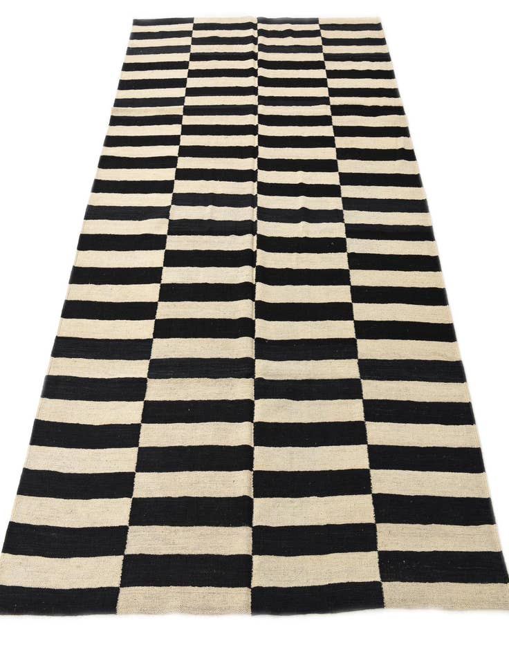 Detail image of  5' 10 x 7' 8  Hand Woven Kilim Modern Wool Rug