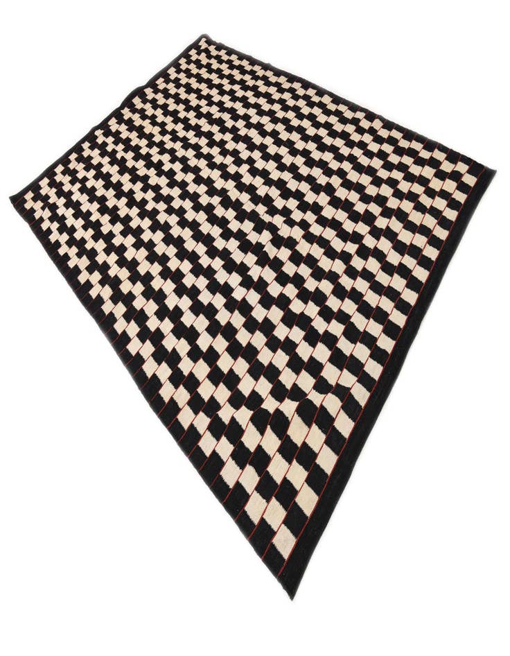 Detail image of  6' 8 x 9' 7  Hand Woven Kilim Modern Wool Rug