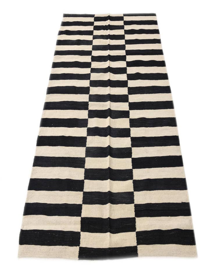 Detail image of  4' 2 x 5' 10  Hand Woven Kilim Modern Wool Rug