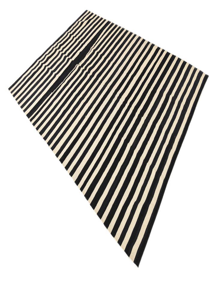 Detail image of  5' 9 x 8'  Hand Woven Kilim Modern Wool Rug