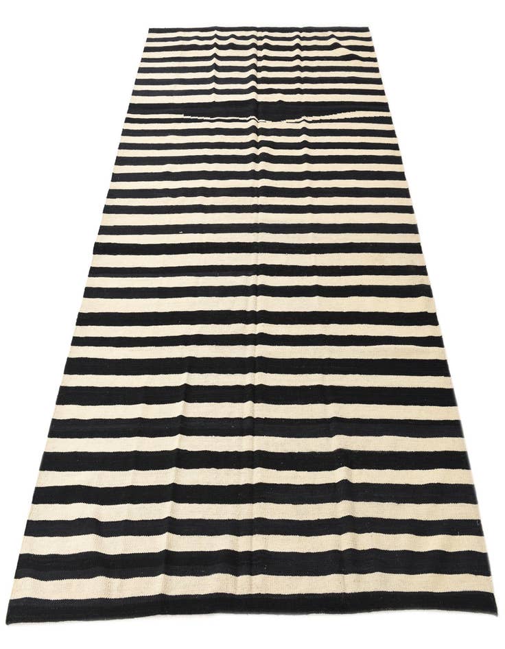 Detail image of  5' 9 x 8'  Hand Woven Kilim Modern Wool Rug