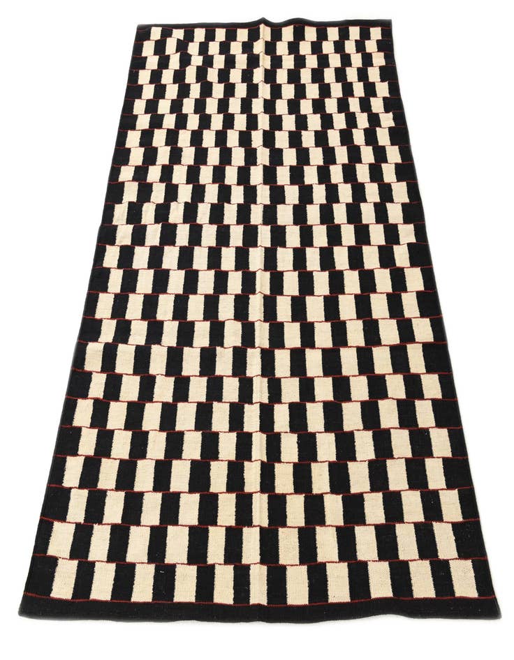 Detail image of  4' 11 x 6' 5  Hand Woven Kilim Modern Wool Rug