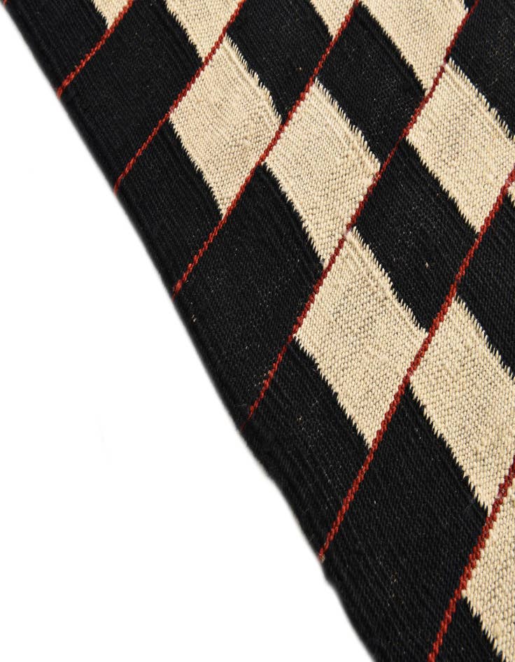 Detail image of  4' 11 x 6' 5  Hand Woven Kilim Modern Wool Rug