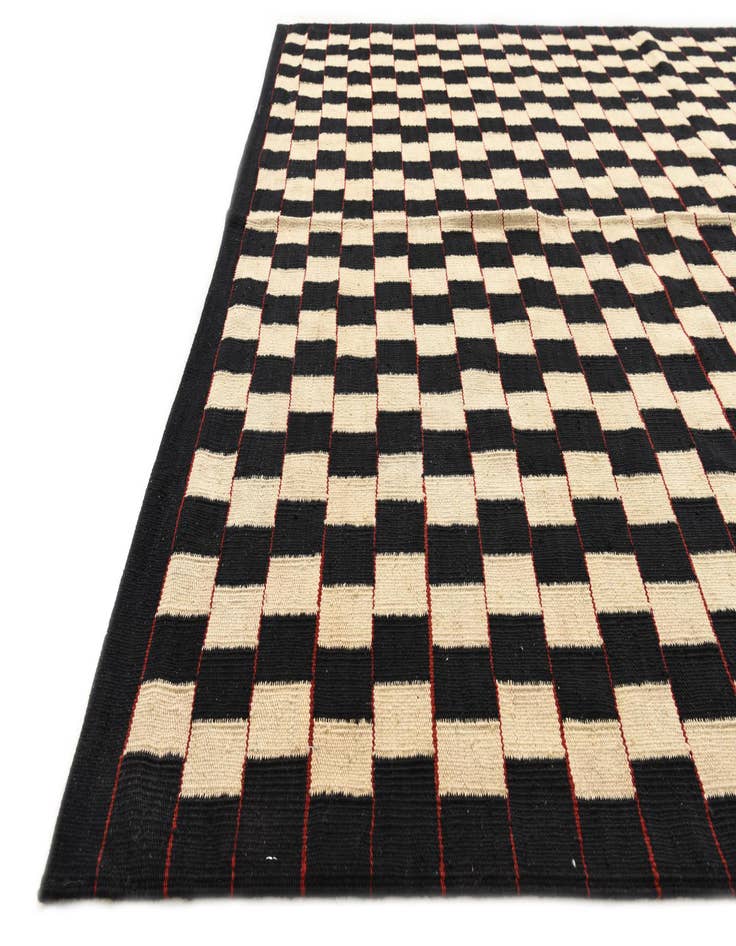 Detail image of  5' 8 x 7' 7  Hand Woven Kilim Modern Wool Rug