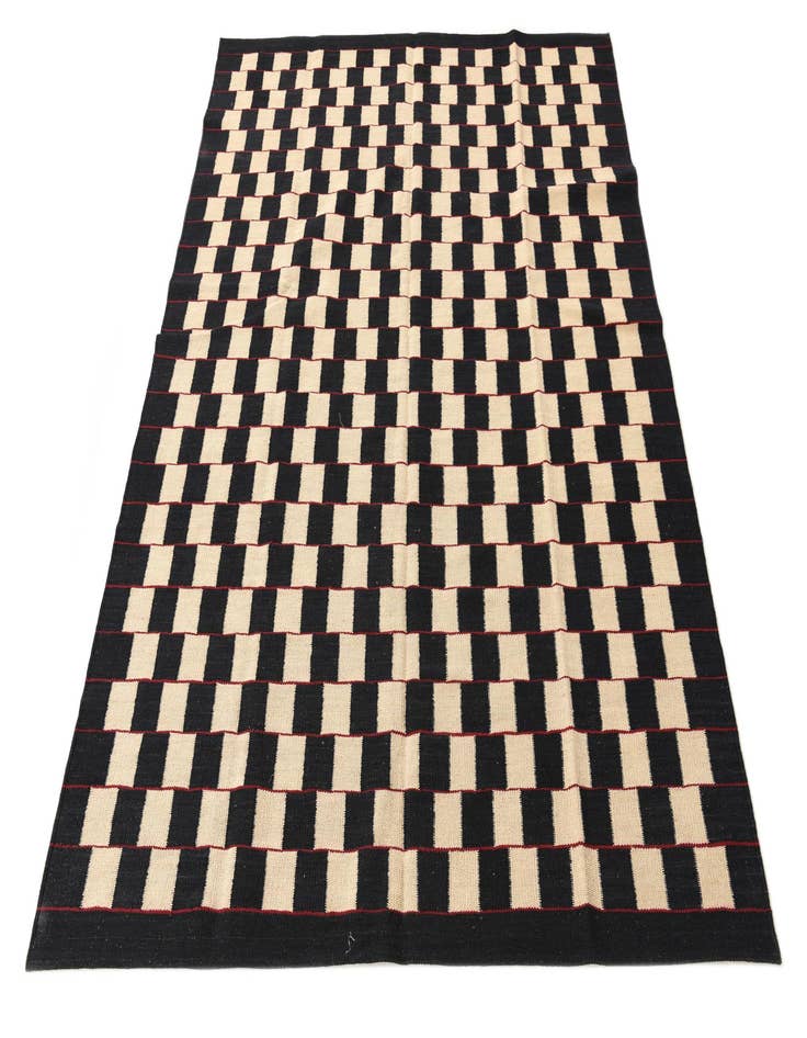 Detail image of  5' x 6' 5  Hand Woven Kilim Modern Wool Rug