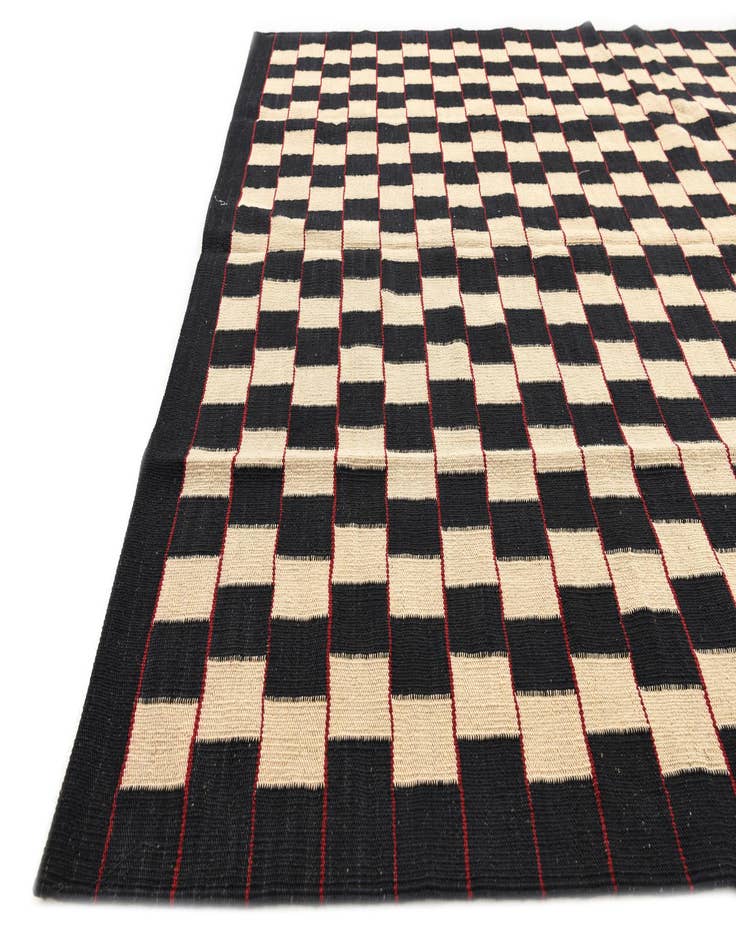 Detail image of  5' x 6' 5  Hand Woven Kilim Modern Wool Rug