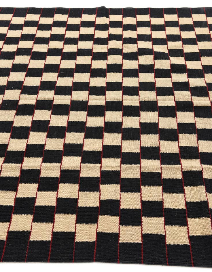 Detail image of  5' x 6' 5  Hand Woven Kilim Modern Wool Rug