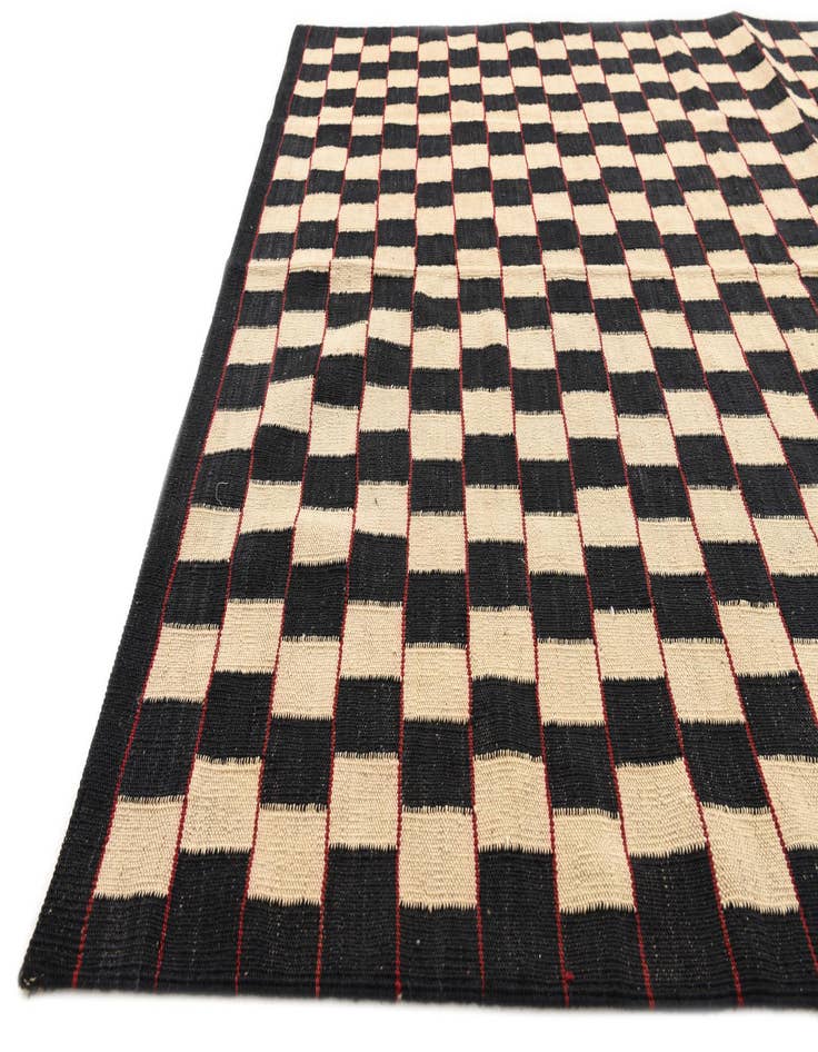 Detail image of  5' x 6' 3  Hand Woven Kilim Modern Wool Rug