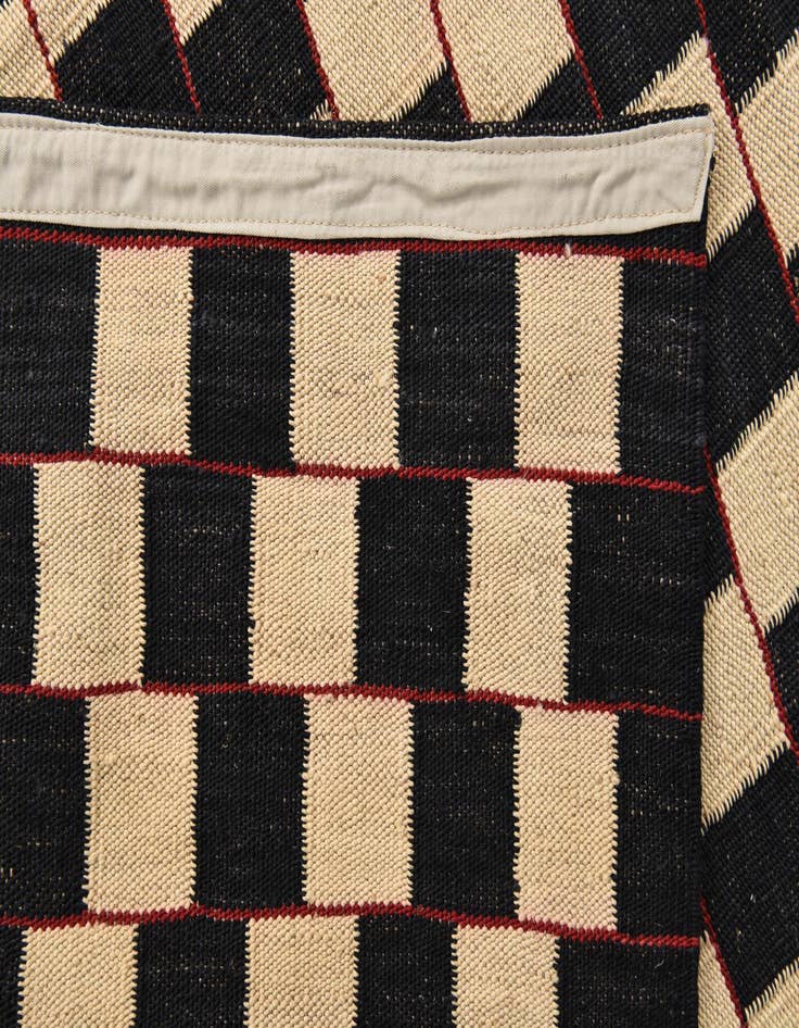 Detail image of  5' x 6' 3  Hand Woven Kilim Modern Wool Rug