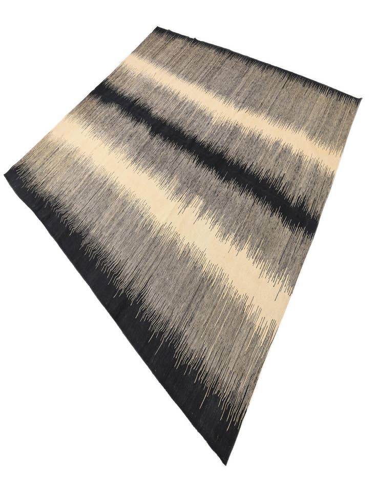 Detail image of  8' 2 x 9' 7  Hand Woven Kilim Modern Wool Rug