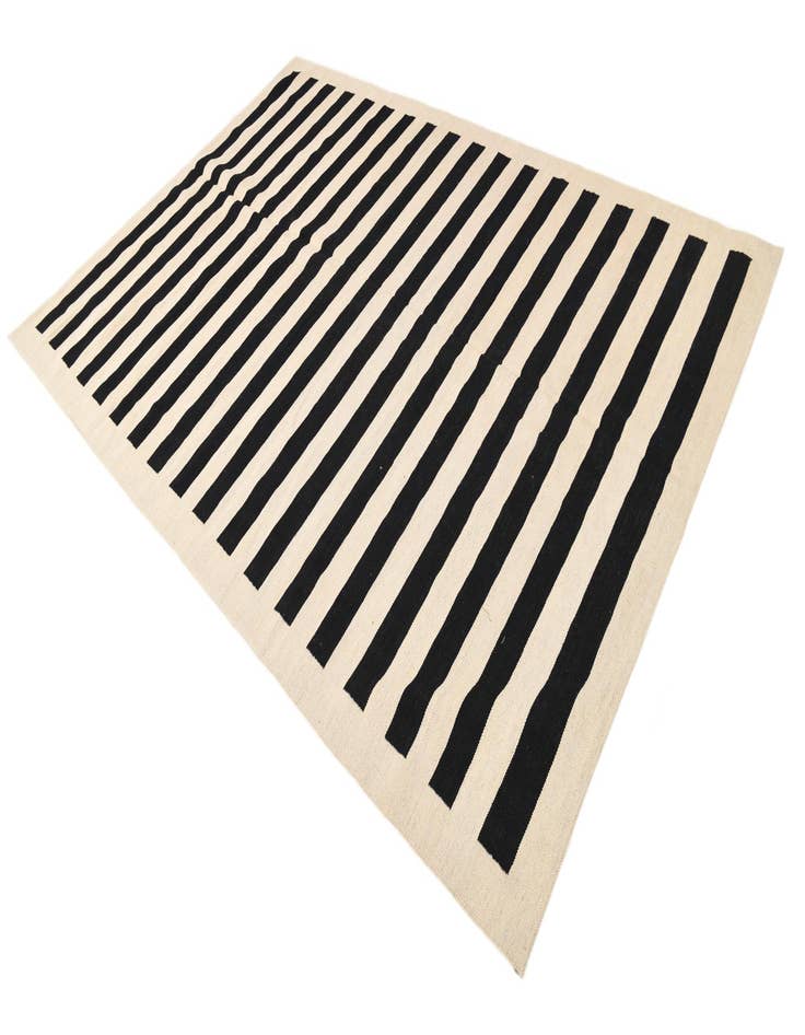 Detail image of  6' 7 x 9' 9  Hand Woven Kilim Modern Wool Rug