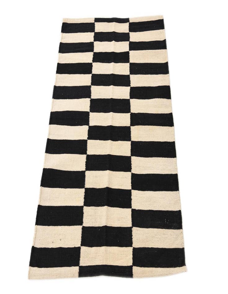 Detail image of  2' 8 x 3' 10  Hand Woven Kilim Modern Wool Rug