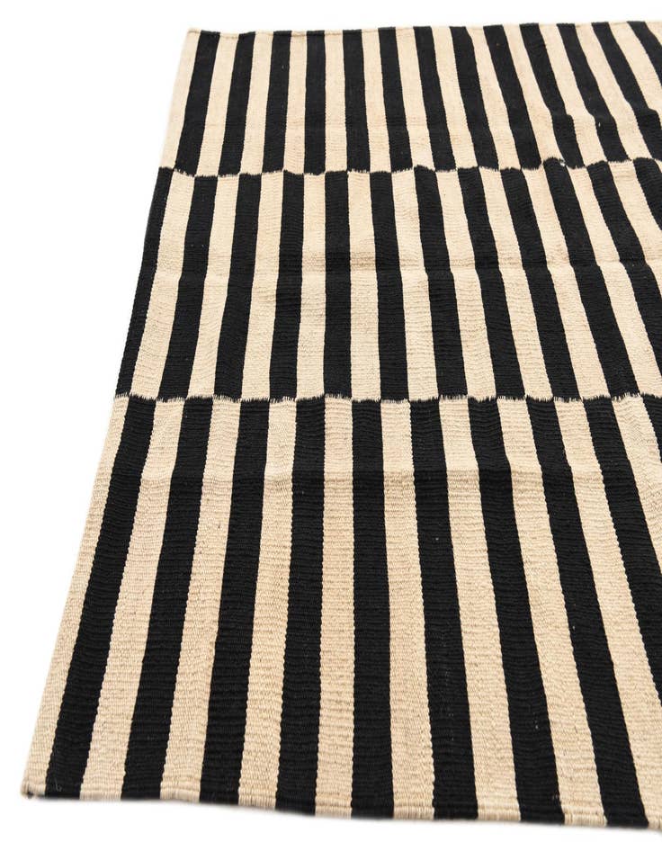 Detail image of  3' 4 x 4' 8  Hand Woven Kilim Modern Wool Rug