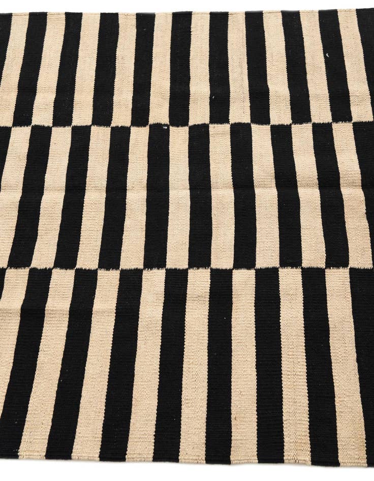 Detail image of  3' 4 x 4' 8  Hand Woven Kilim Modern Wool Rug