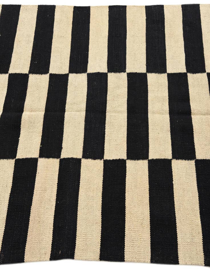 Detail image of  3' 4 x 4' 9  Hand Woven Kilim Modern Wool Rug