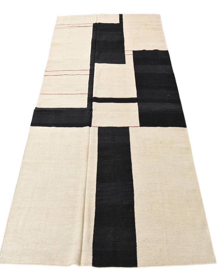 Detail image of  6' x 7' 7  Hand Woven Kilim Modern Wool Rug