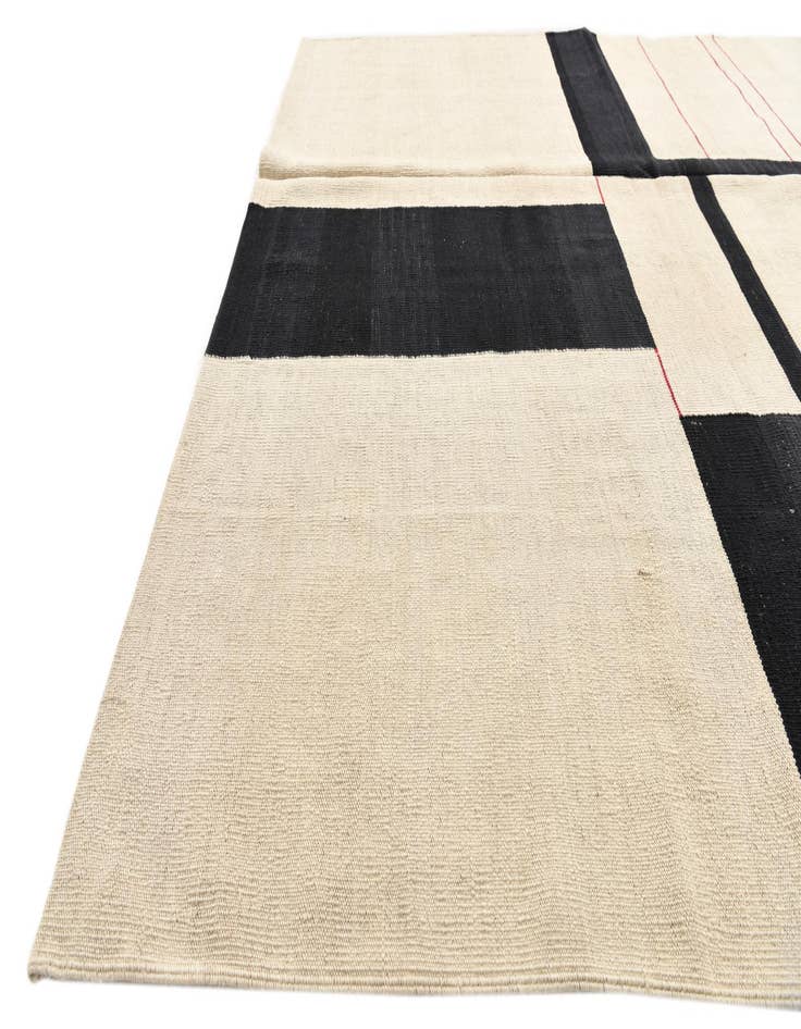 Detail image of  6' x 7' 7  Hand Woven Kilim Modern Wool Rug