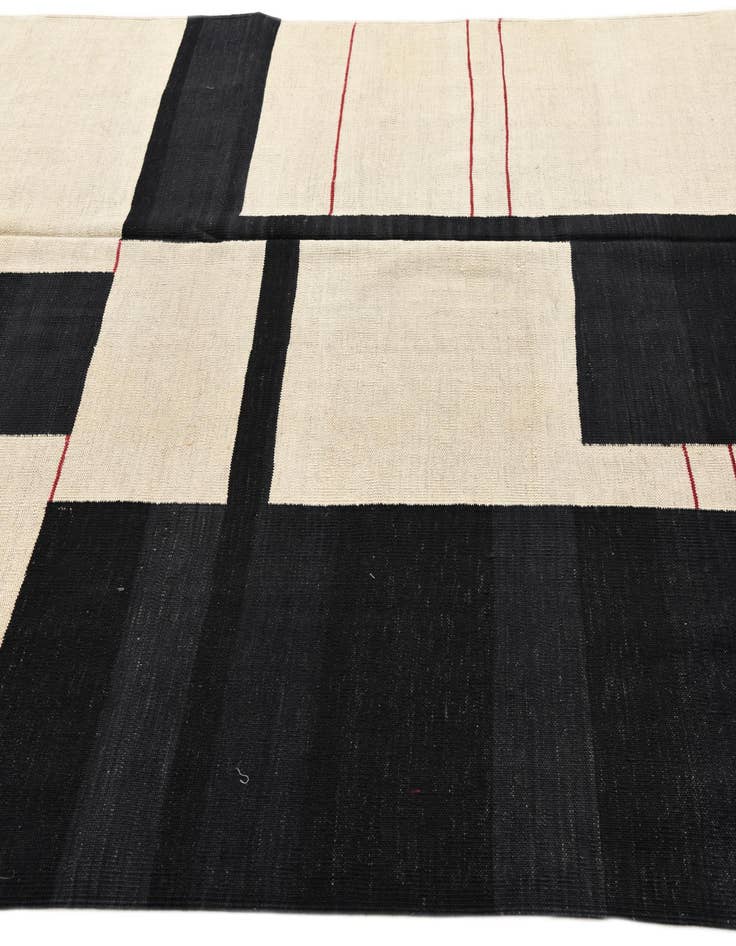 Detail image of  6' x 7' 7  Hand Woven Kilim Modern Wool Rug