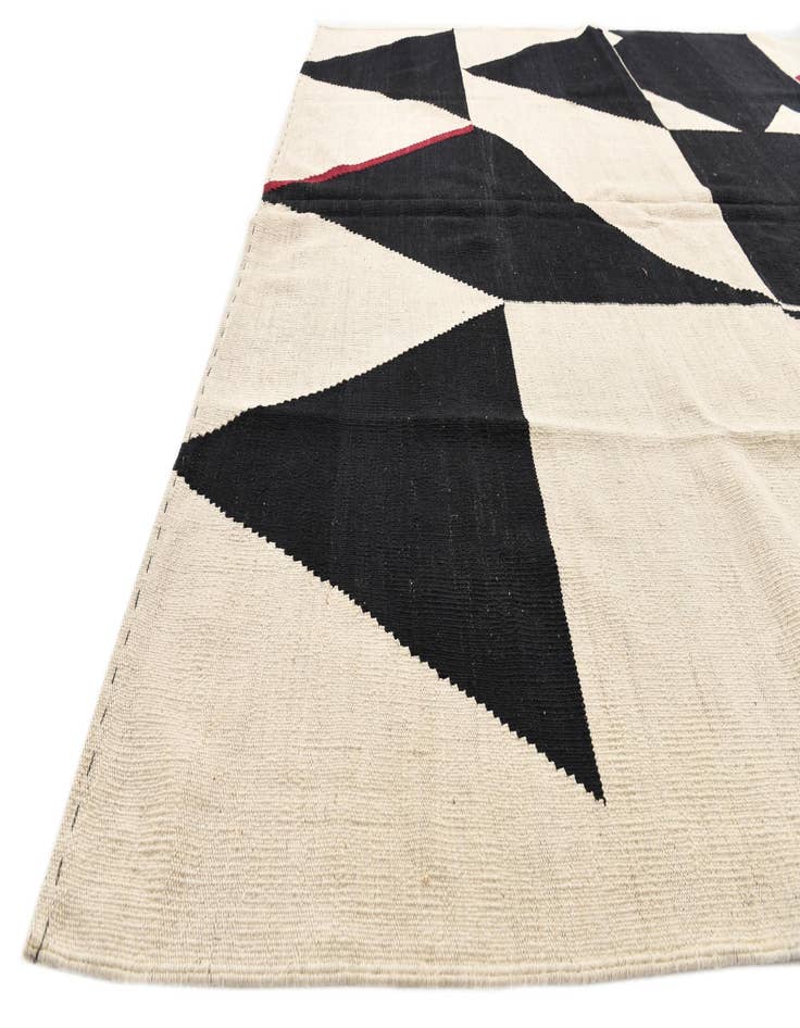 Detail image of  7' x 9' 6  Hand Woven Kilim Modern Wool Rug