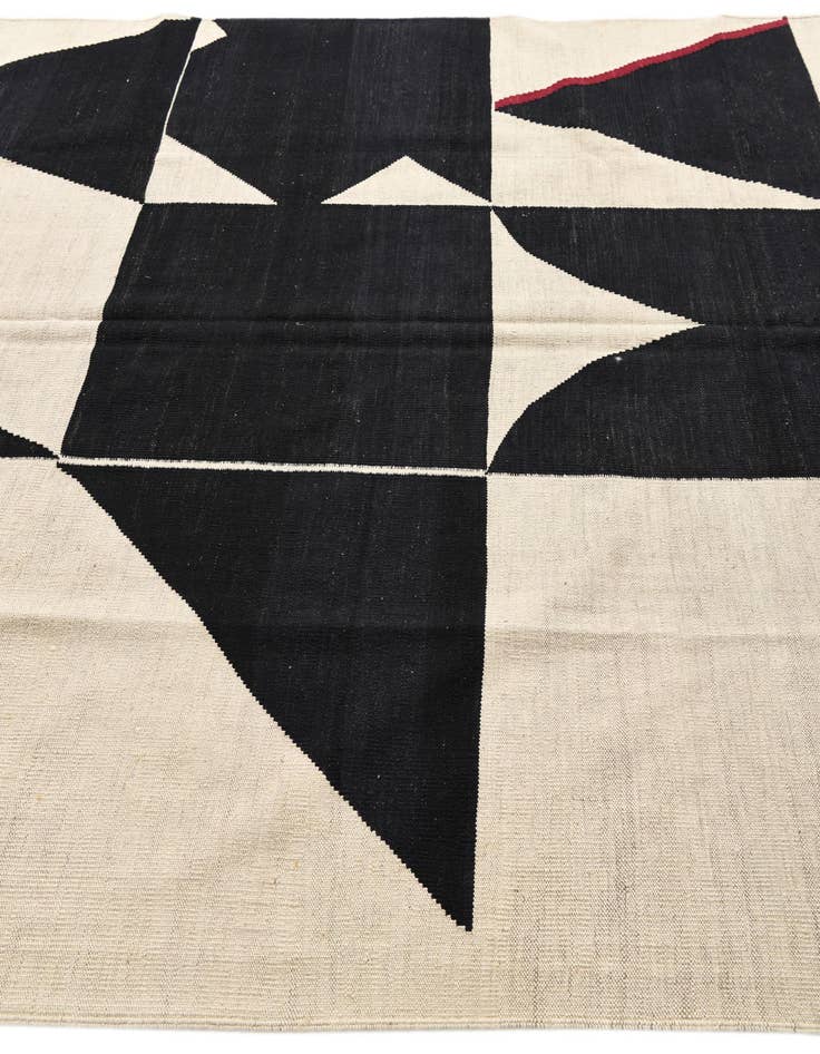 Detail image of  7' x 9' 6  Hand Woven Kilim Modern Wool Rug