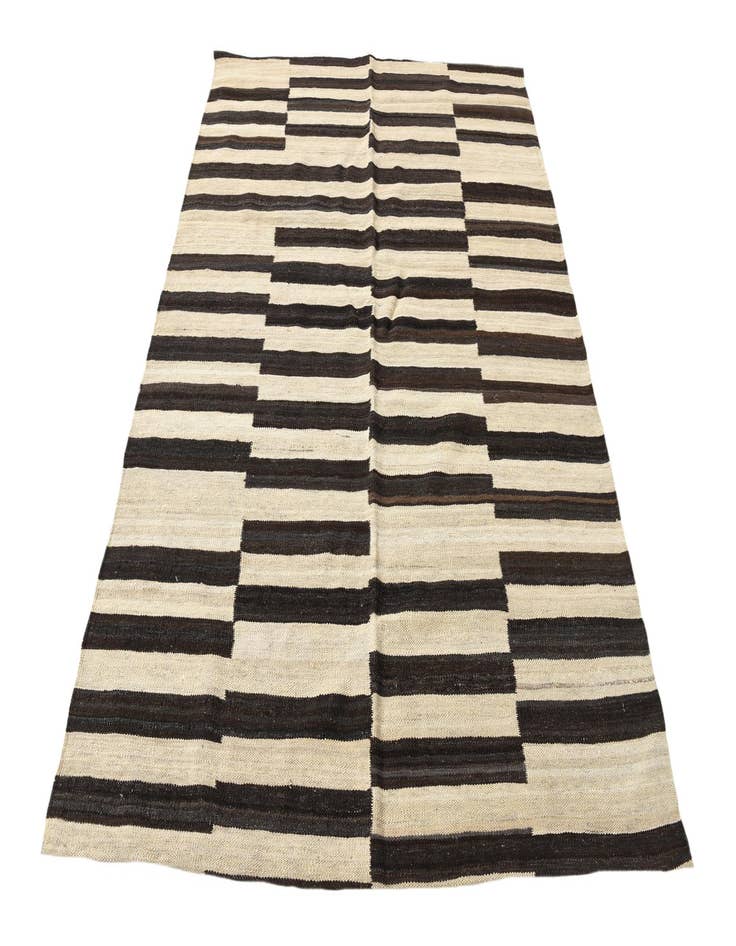 Detail image of  4' 3 x 5' 8  Hand Woven Kilim Modern Wool Rug