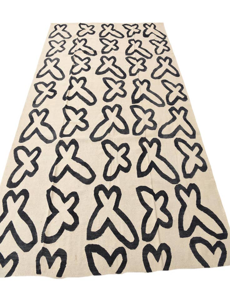 Detail image of  8' 5 x 9' 6  Hand Woven Kilim Modern Wool Rug