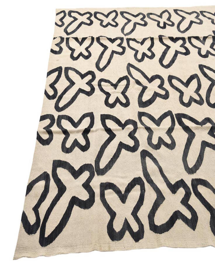 Detail image of  8' 5 x 9' 6  Hand Woven Kilim Modern Wool Rug