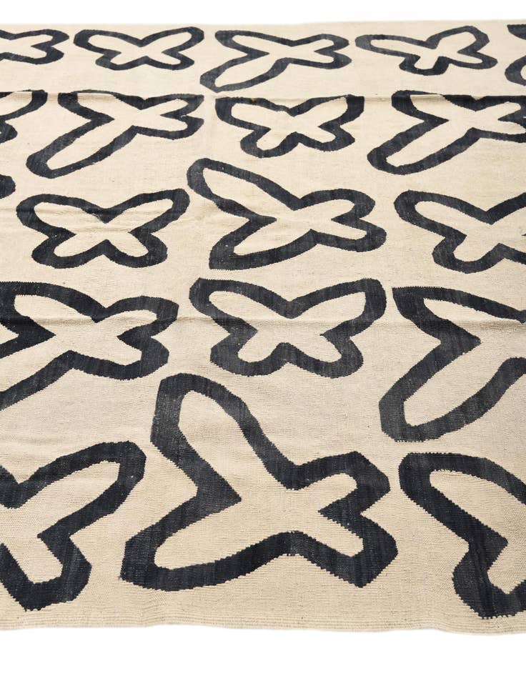 Detail image of  8' 5 x 9' 6  Hand Woven Kilim Modern Wool Rug