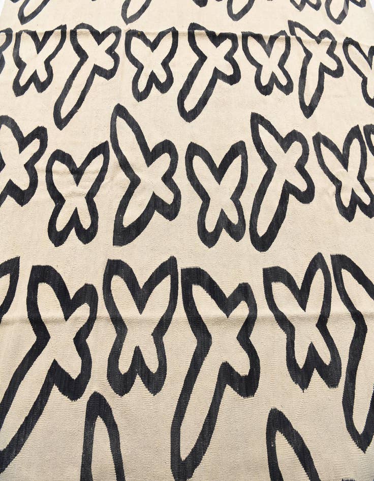 Detail image of  8' 5 x 9' 6  Hand Woven Kilim Modern Wool Rug