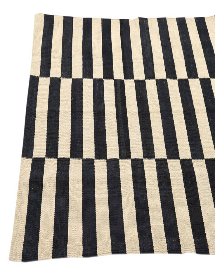 Detail image of  3' 4 x 4' 11  Hand Woven Kilim Modern Wool Rug