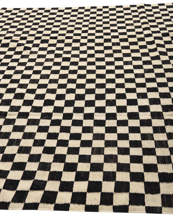 Detail image of  8' 6 x 16'  Hand Woven Kilim Modern Wool Rug