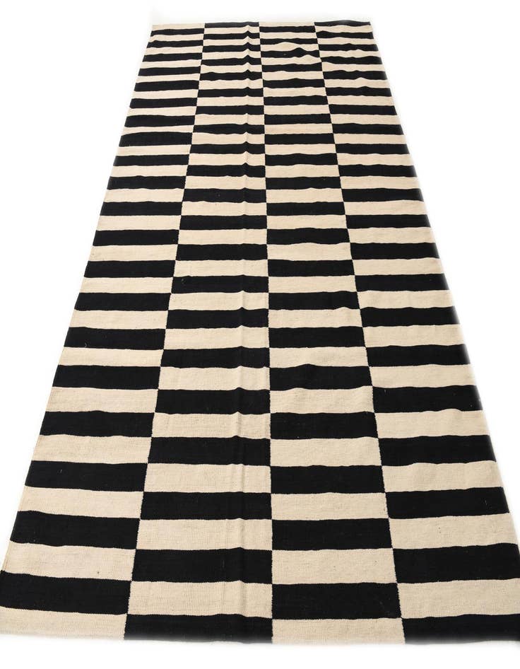 Detail image of  6' 8 x 9' 9  Hand Woven Kilim Modern Wool Rug