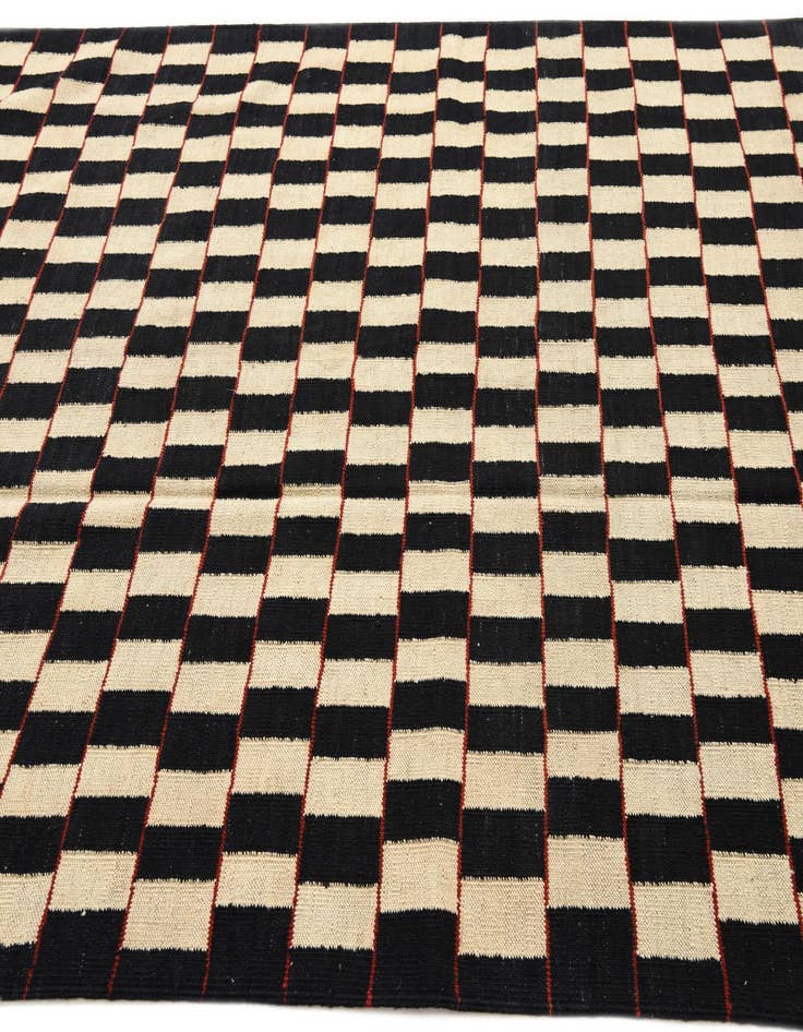 Detail image of  5' 9 x 7' 7  Hand Woven Kilim Modern Wool Rug