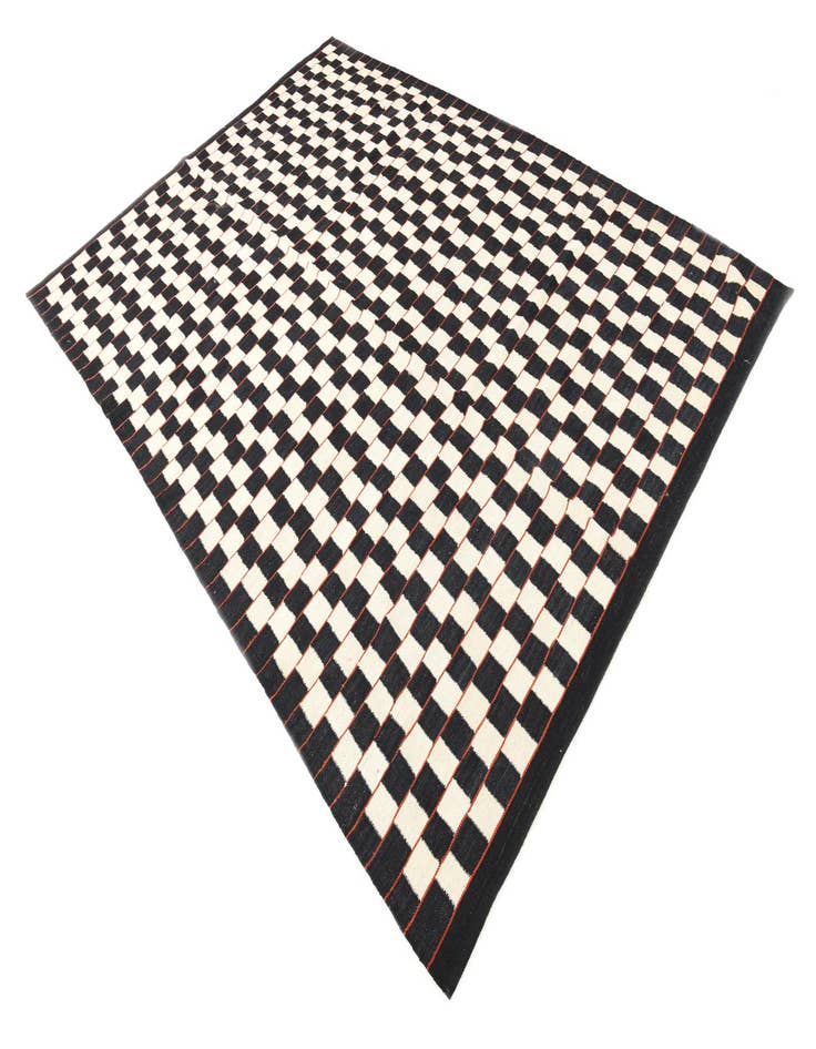 Detail image of  6' 9 x 9' 5  Hand Woven Kilim Modern Wool Rug