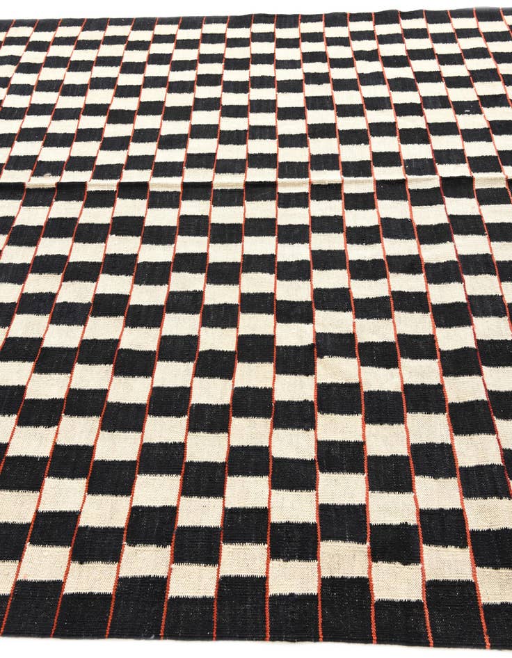 Detail image of  6' 9 x 9' 5  Hand Woven Kilim Modern Wool Rug