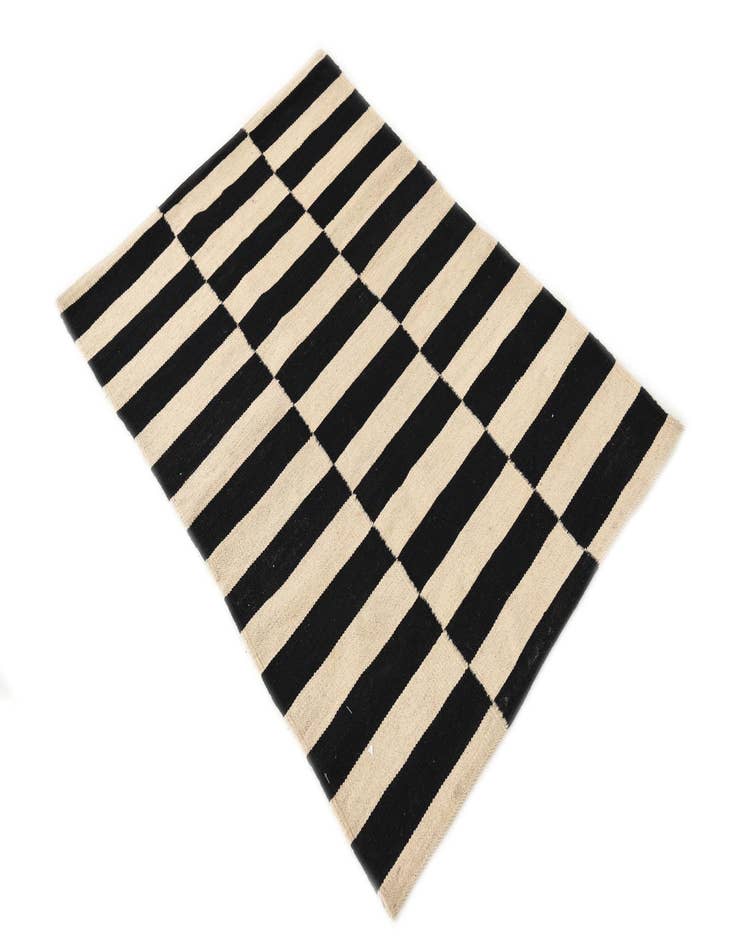 Detail image of  2' 8 x 3' 10  Hand Woven Kilim Modern Wool Rug