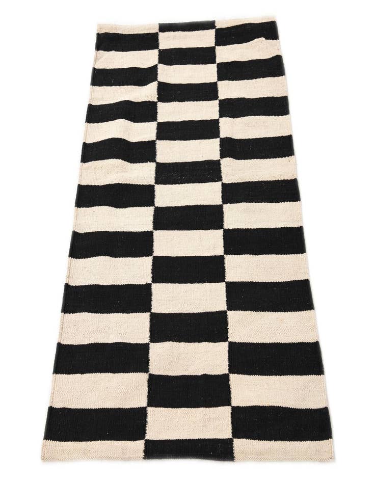 Detail image of  2' 8 x 3' 10  Hand Woven Kilim Modern Wool Rug