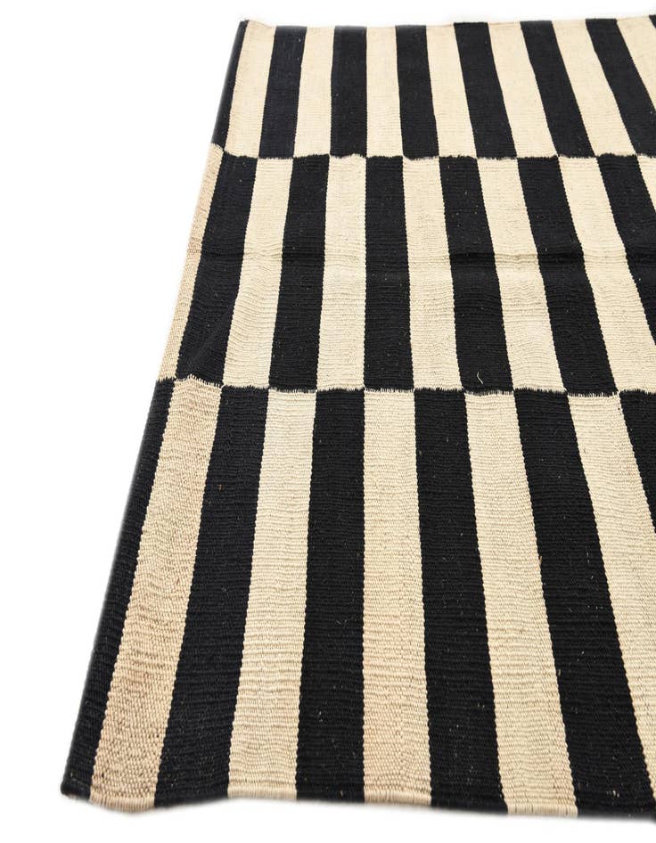 Detail image of  3' 4 x 4' 9  Hand Woven Kilim Modern Wool Rug