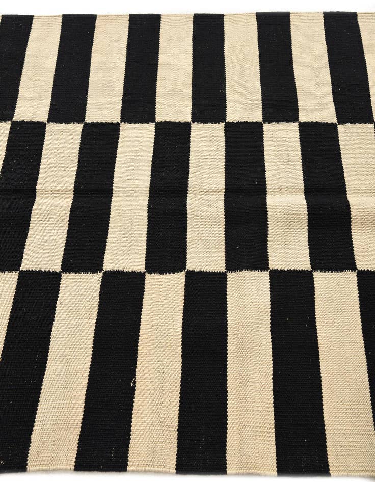 Detail image of  3' 4 x 4' 9  Hand Woven Kilim Modern Wool Rug